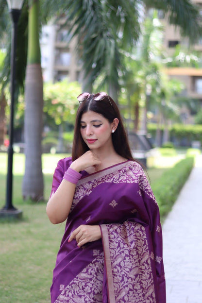 Beautiful Designer Handloom Raw Silk Saree