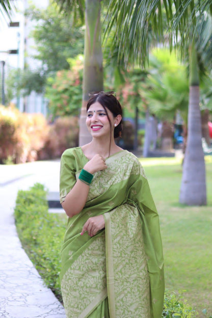 Beautiful Designer Handloom Raw Silk Saree