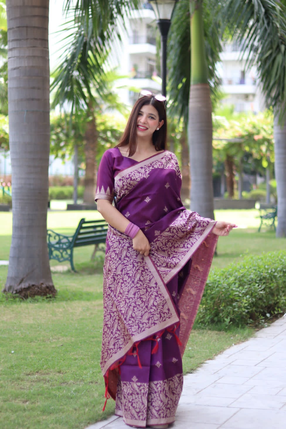 Beautiful Designer Handloom Raw Silk Saree