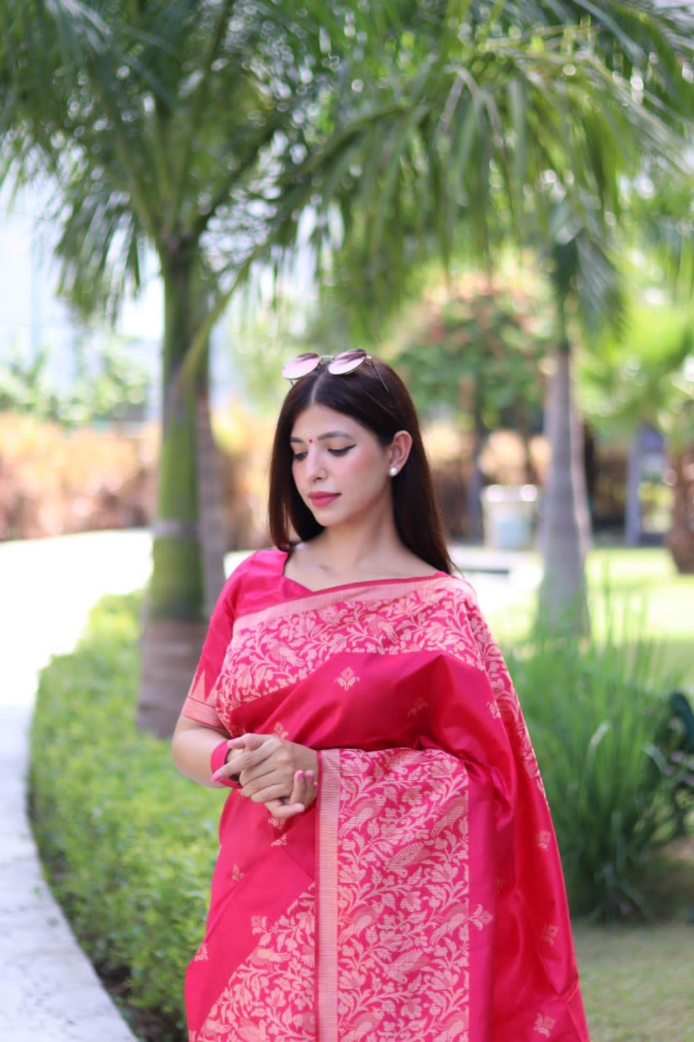 Beautiful Designer Handloom Raw Silk Saree