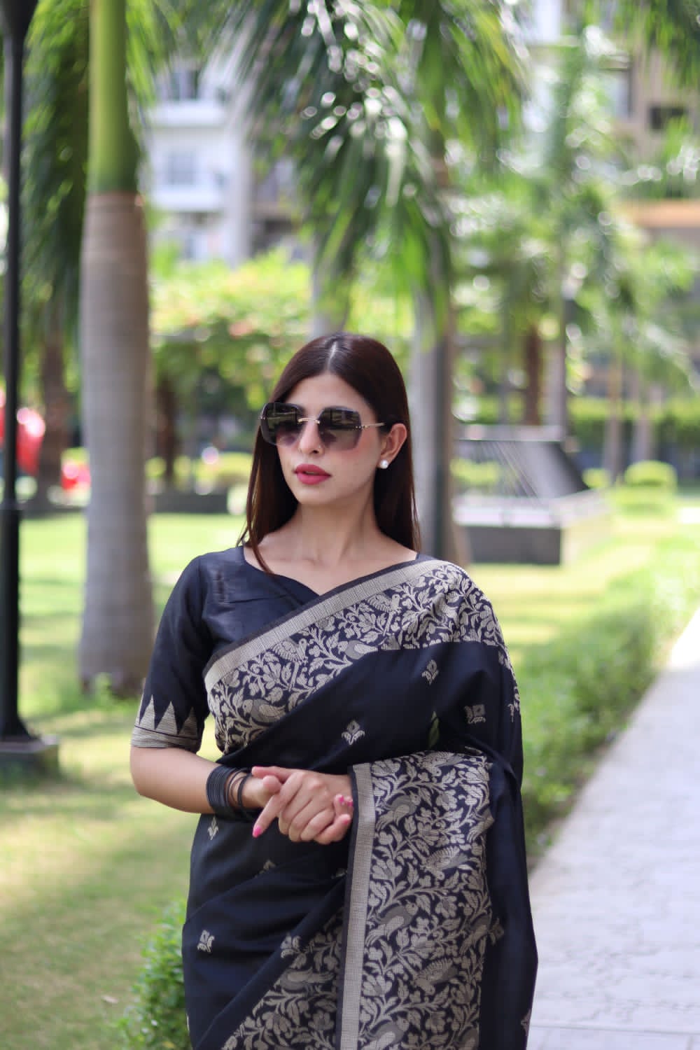 Beautiful Designer Handloom Raw Silk Saree