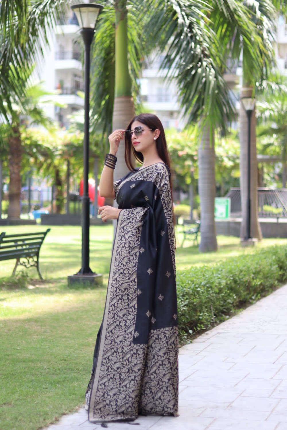 Beautiful Designer Handloom Raw Silk Saree
