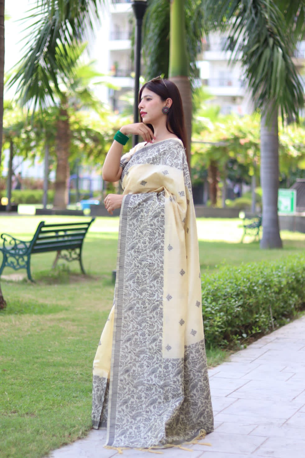 Beautiful Designer Handloom Raw Silk Saree