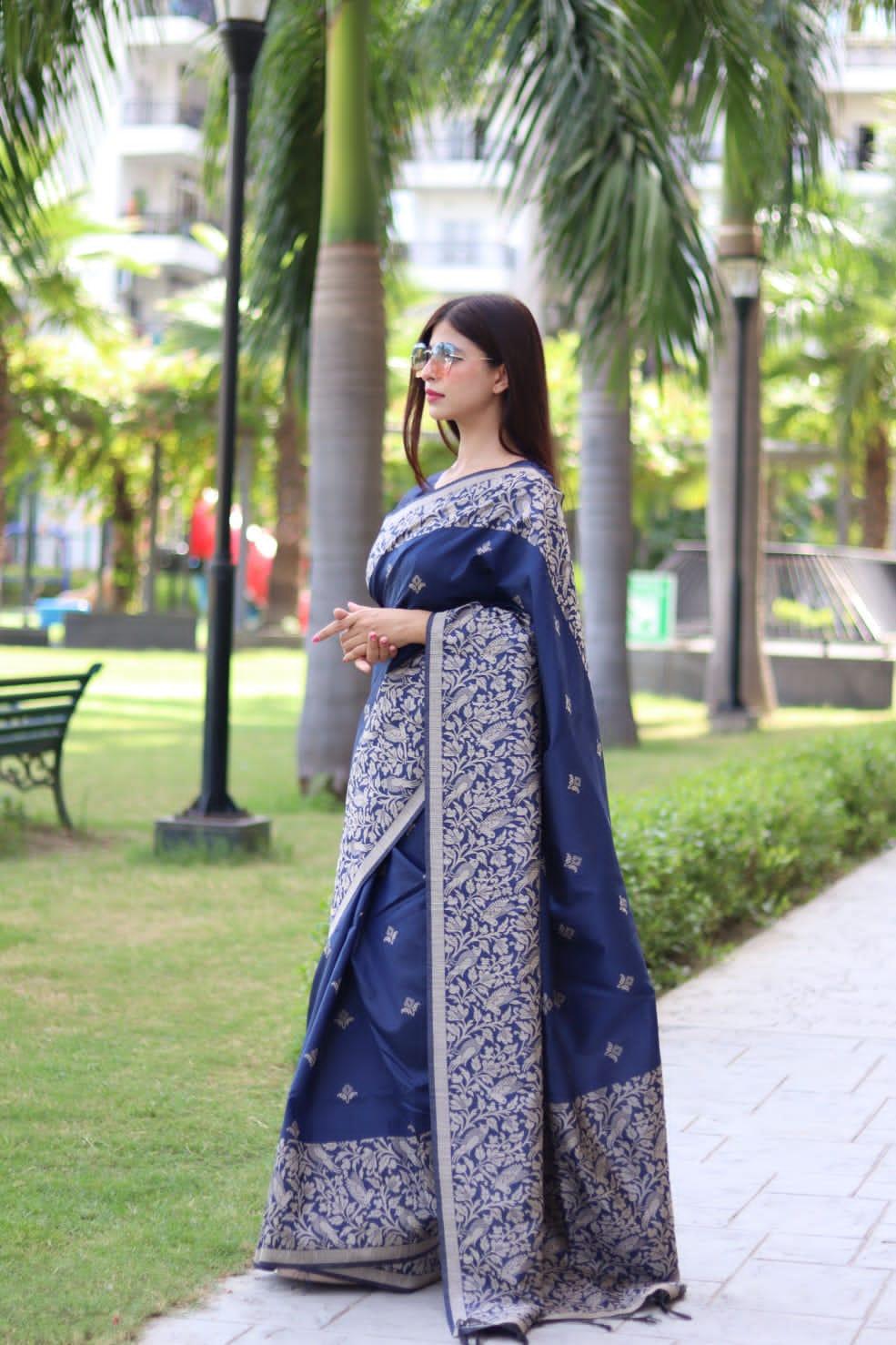 Beautiful Designer Handloom Raw Silk Saree