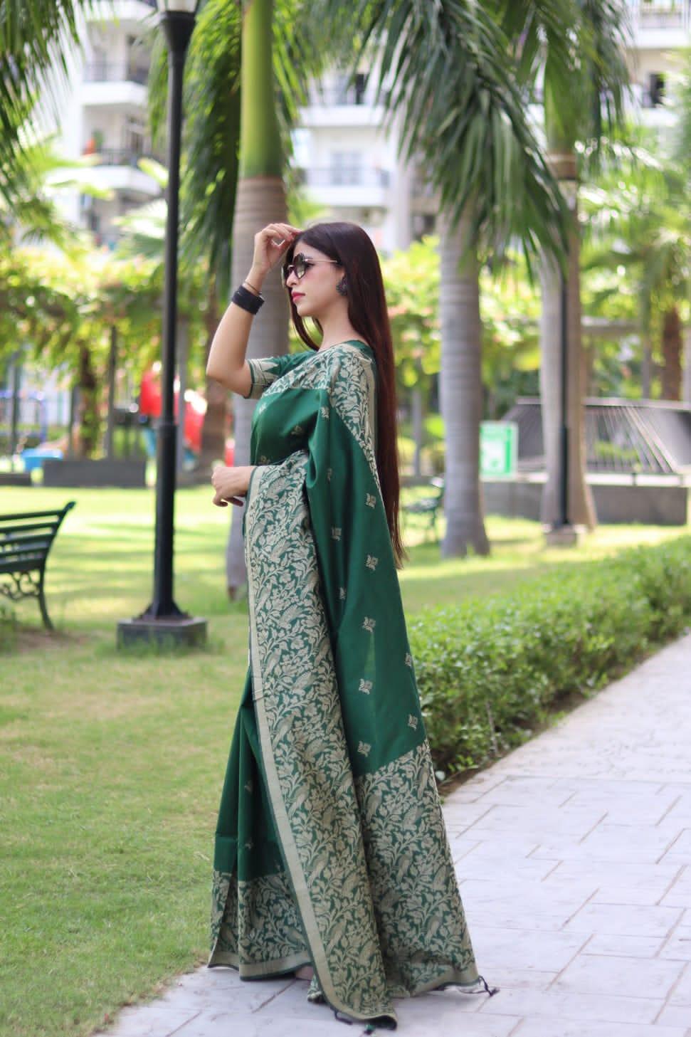 Beautiful Designer Handloom Raw Silk Saree