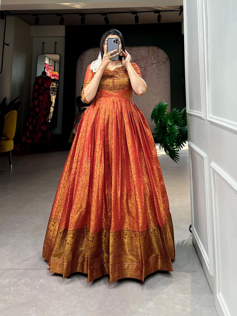 Beautiful Designer Kanjivaram Gown D.No. 5308