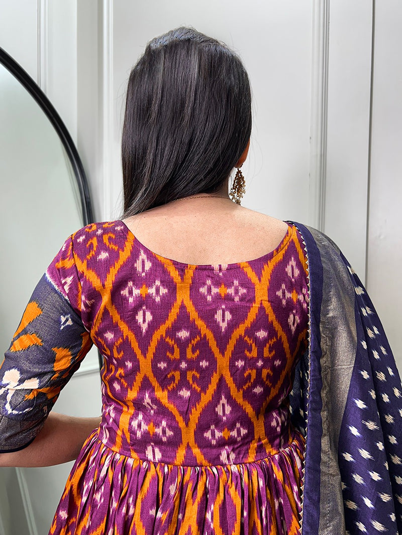 Beautiful Designer Patola Print Gown