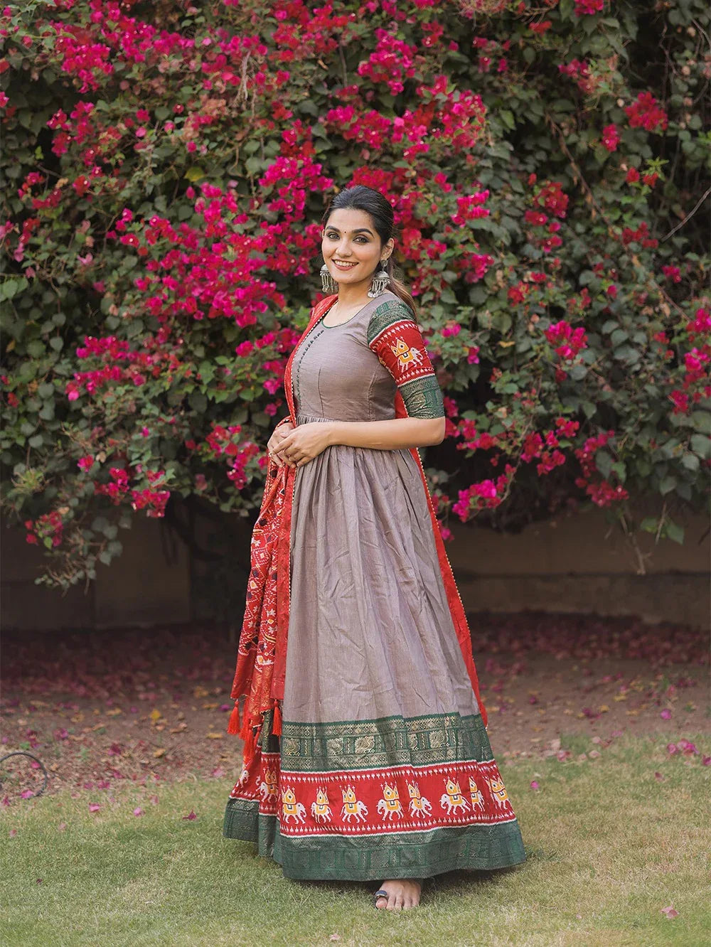 Beautiful Designer Dola Silk Gown