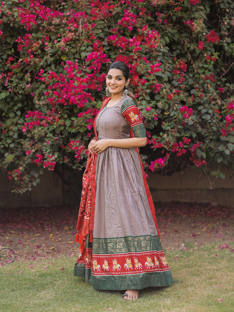 Beautiful Designer Dola Silk Gown