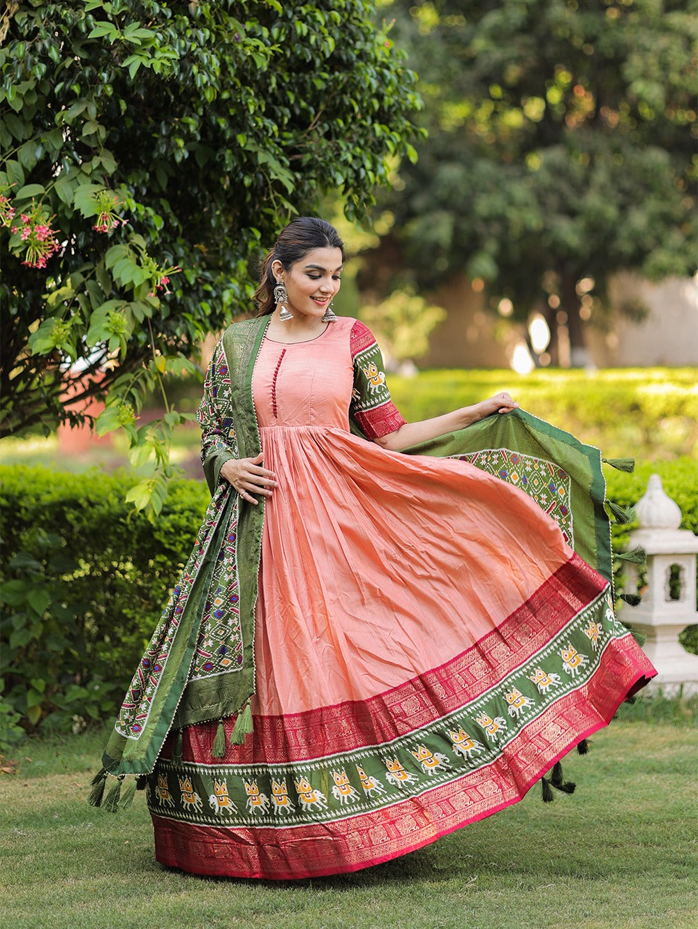 Beautiful Designer Dola Silk Gown