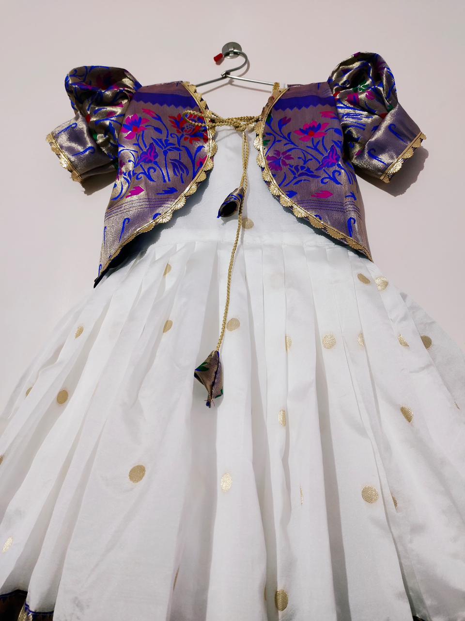 Beautiful Designer Kids Paithani Koti Gown