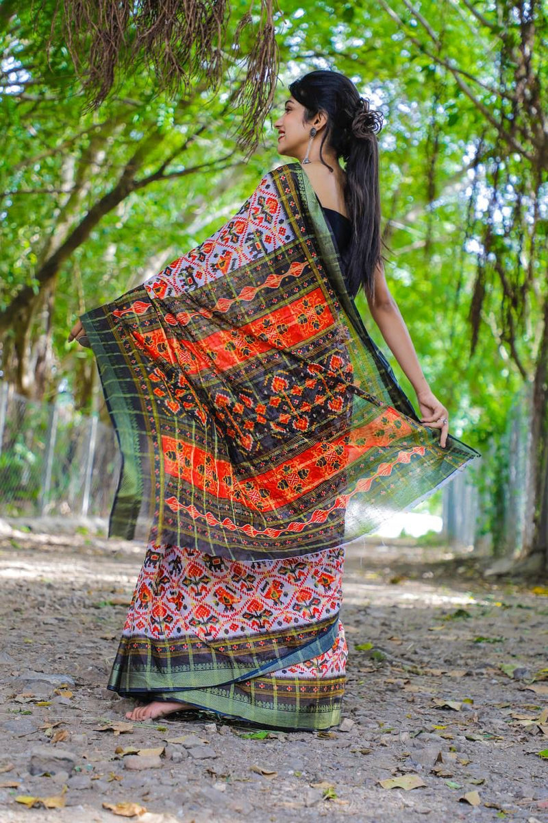 Beautiful Designer Patola Cotton Saree