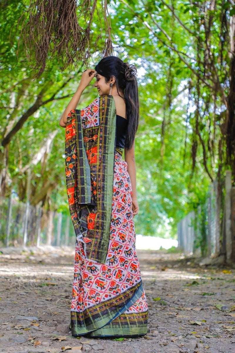 Beautiful Designer Patola Cotton Saree