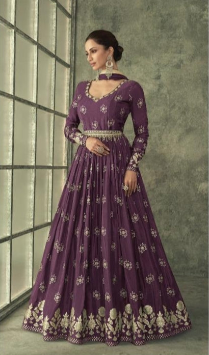 Sayuri Designer Shine Gold Readymade Gowns (2799x03)