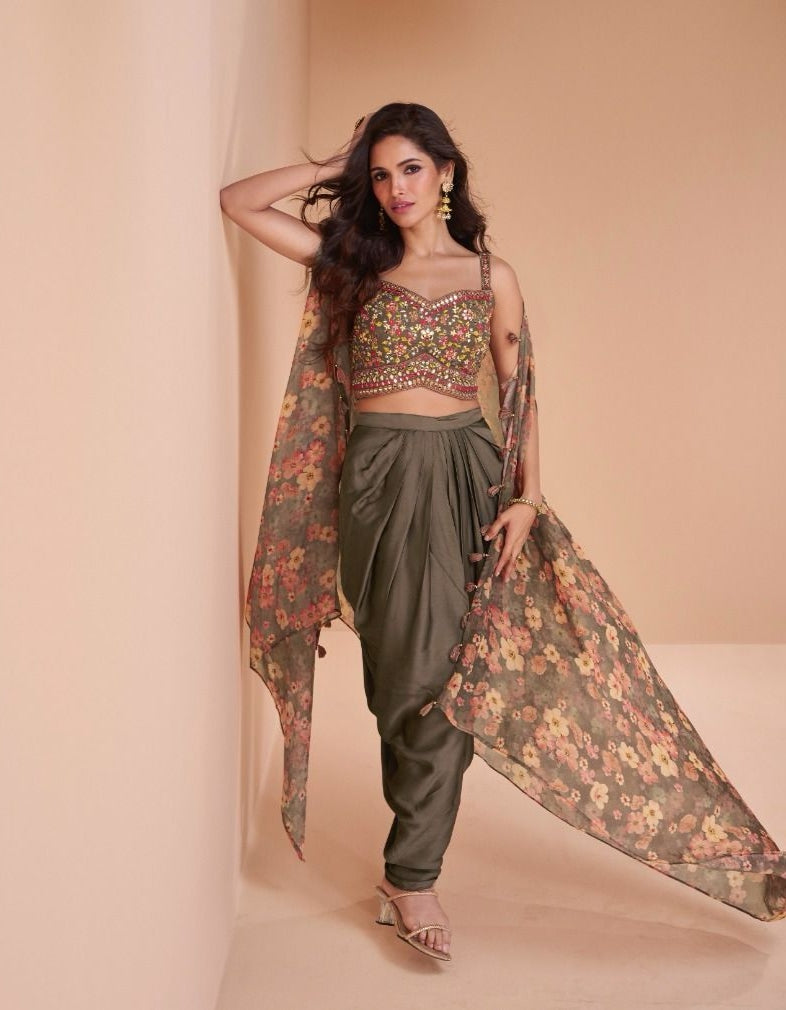 Sayuri Designer Palki Satin Silk Western Wear (1999x05)