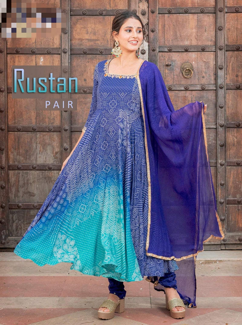Beautiful Designer Rustan Heavy Muslin Print Salwar Suite