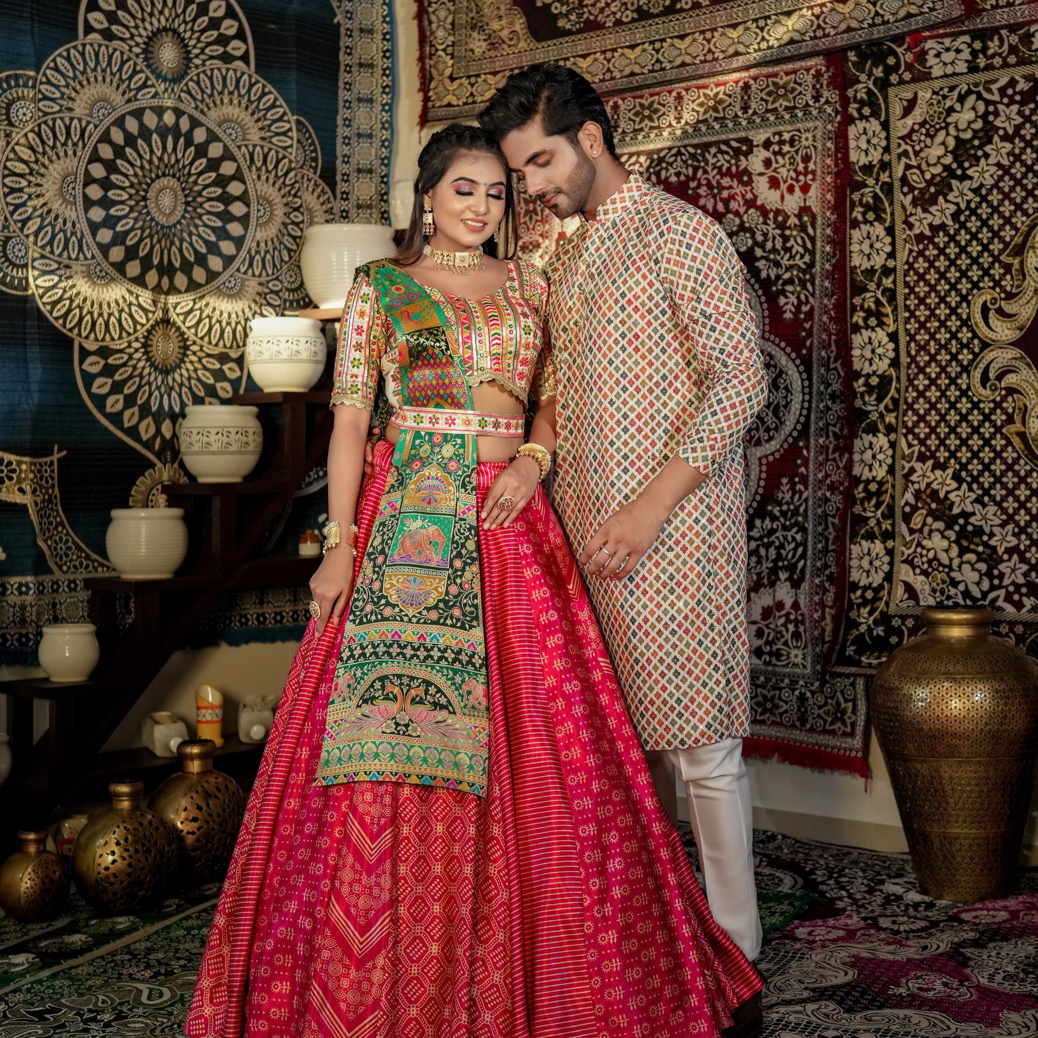 Beautiful Designer Couple Lehenga Choli