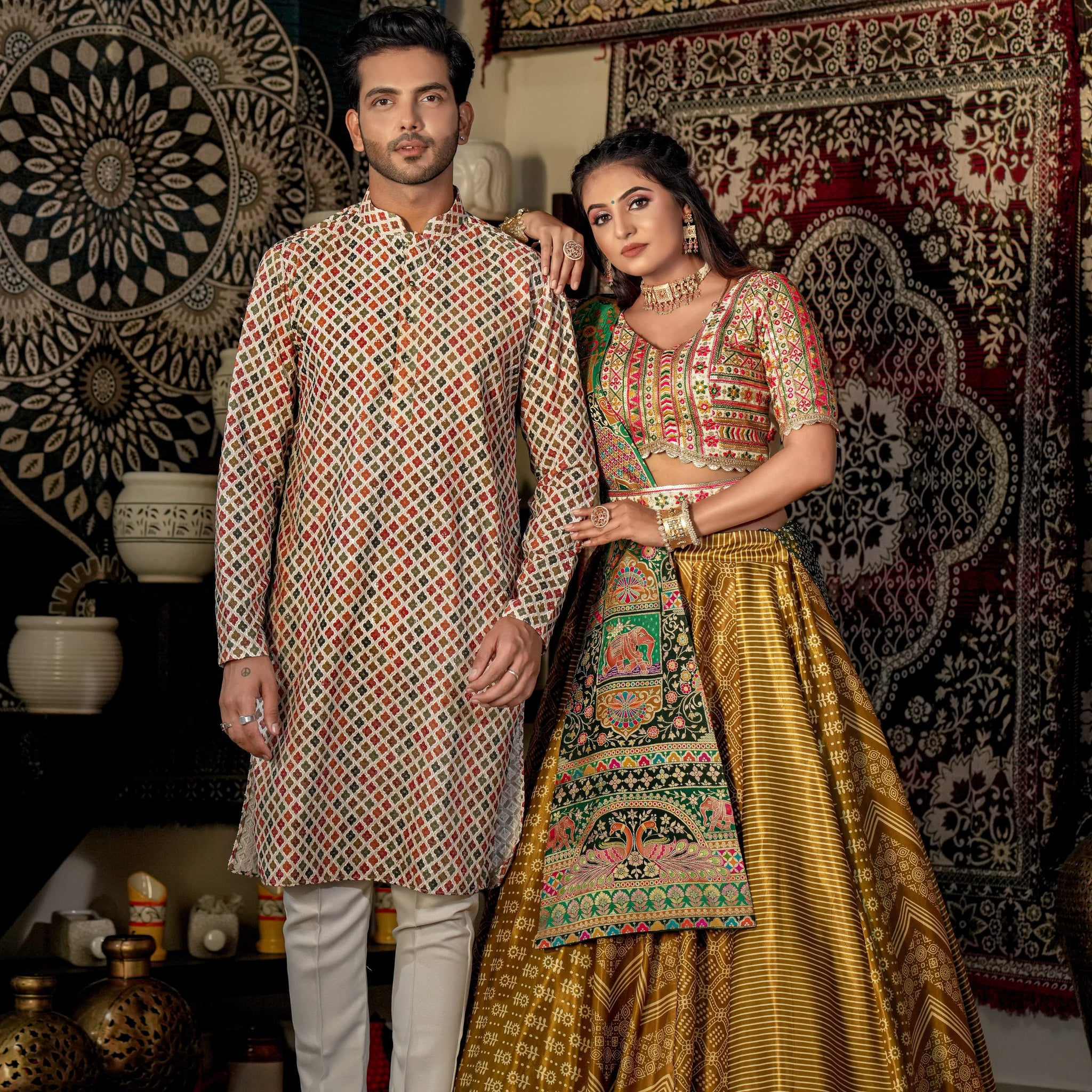Beautiful Designer Couple Lehenga Choli