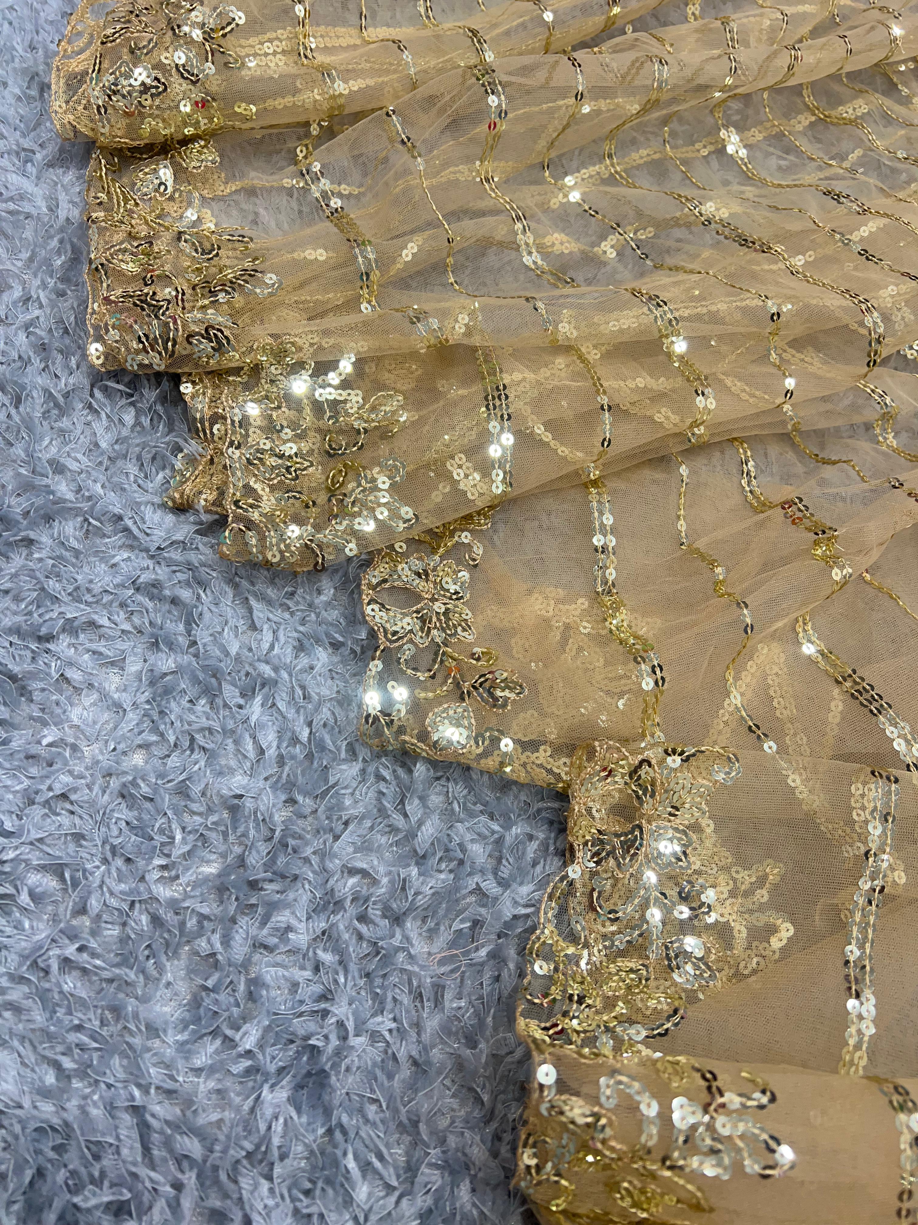 Beautiful Designer Soft Net Sequanc Saree Design 5313