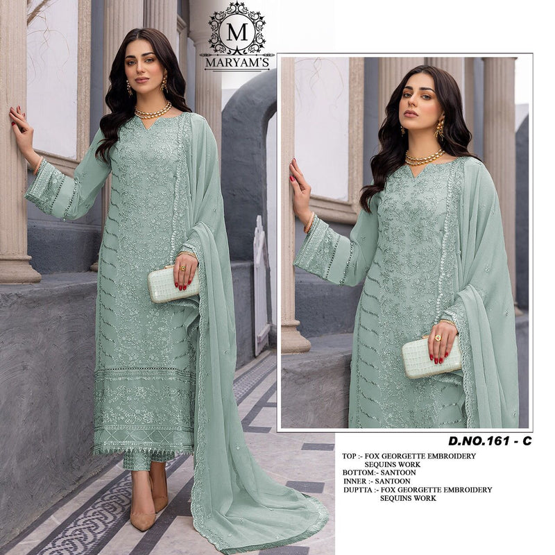 Maryams 161 Faux Georgette Pakistani Suits (1099x04)