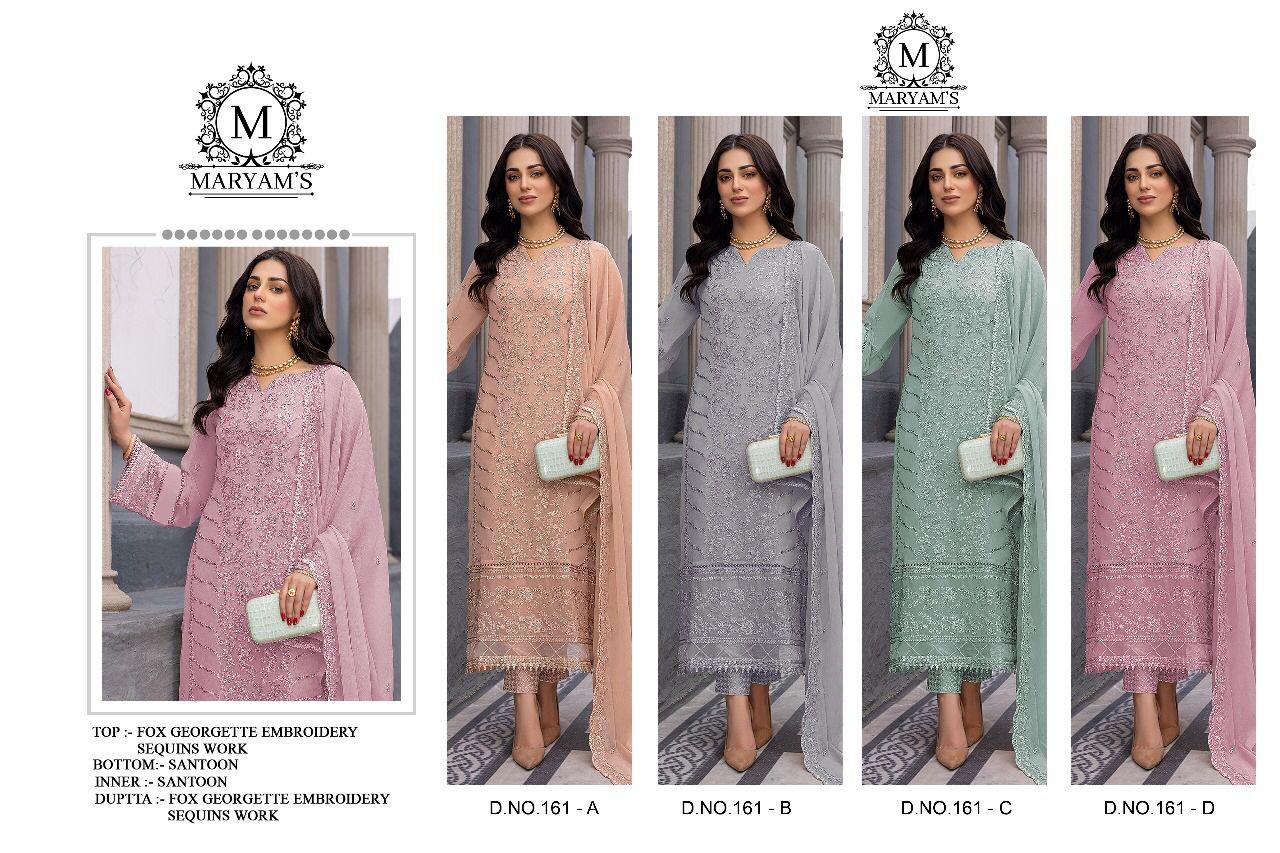 Maryams 161 Faux Georgette Pakistani Suits (1099x04)