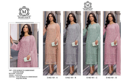 Maryams 161 Faux Georgette Pakistani Suits (1099x04)