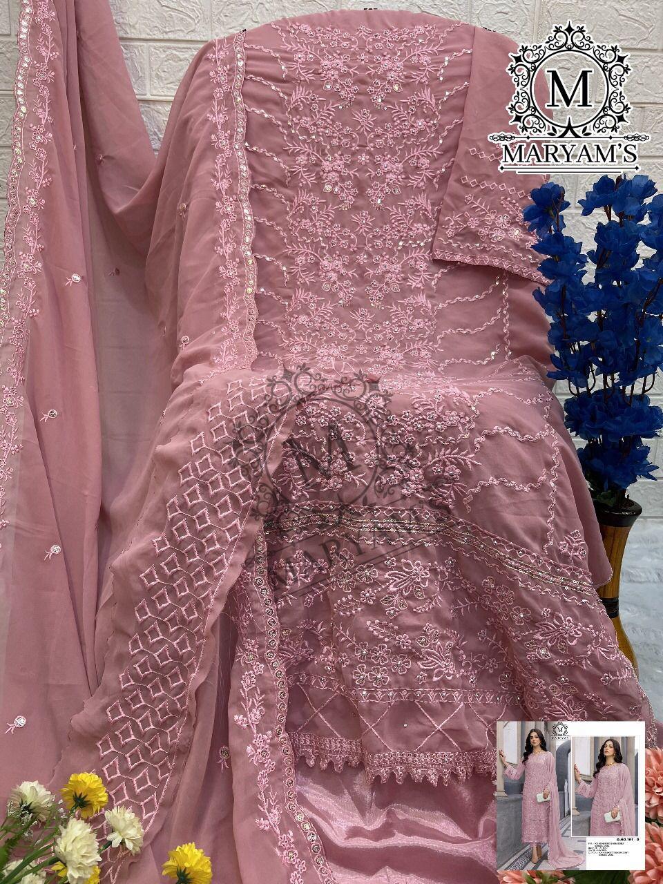 Maryams 161 Faux Georgette Pakistani Suits (1099x04)