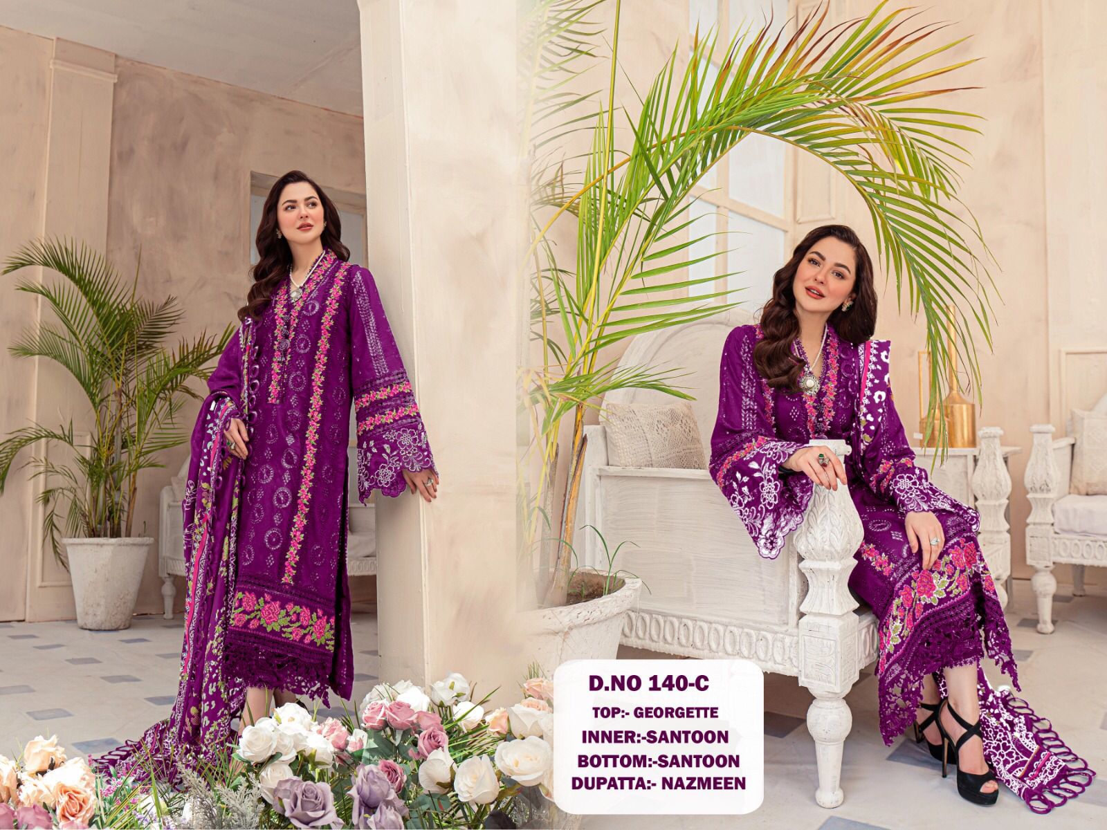 Kf 140 Embroiderd Designer Pakistani Suit (1099x05)