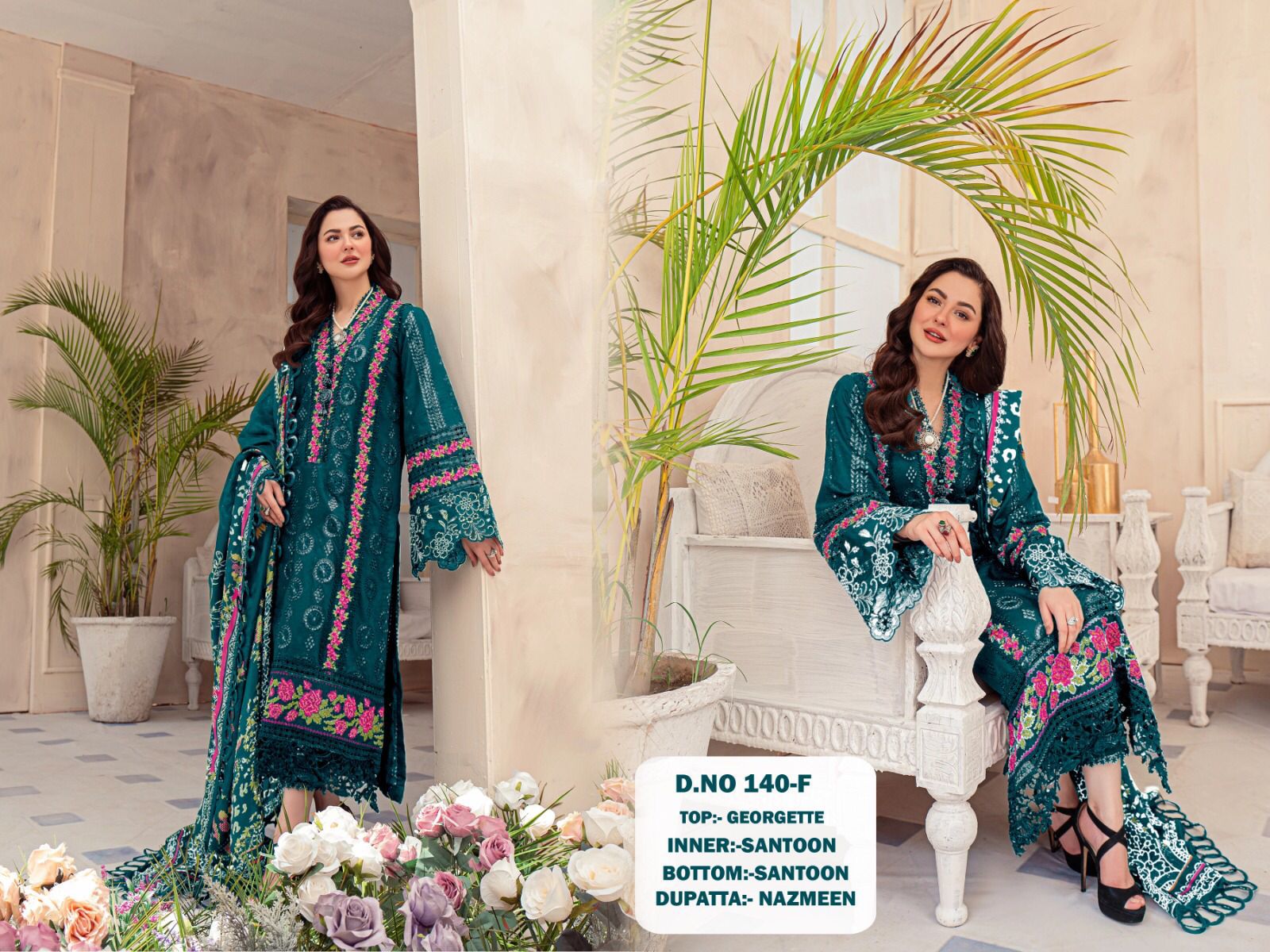 Kf 140 Embroiderd Designer Pakistani Suit (1099x05)