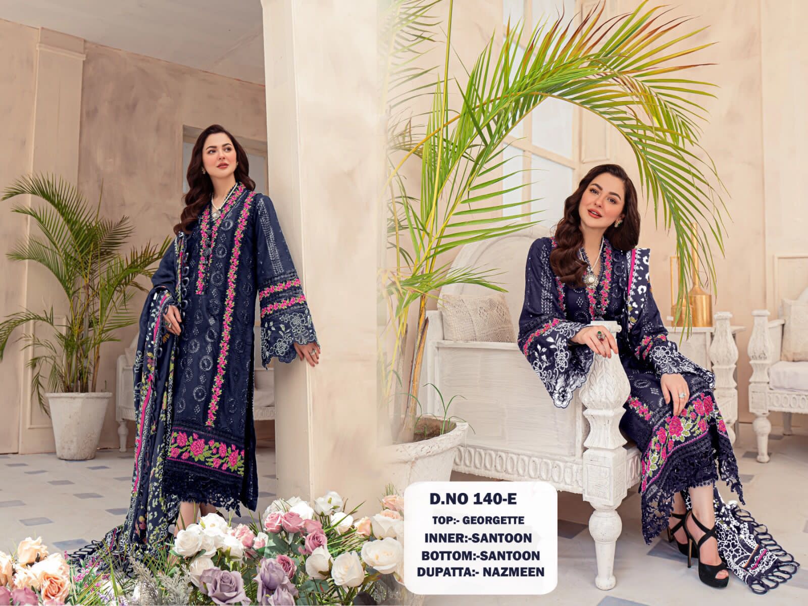 Kf 140 Embroiderd Designer Pakistani Suit (1099x05)