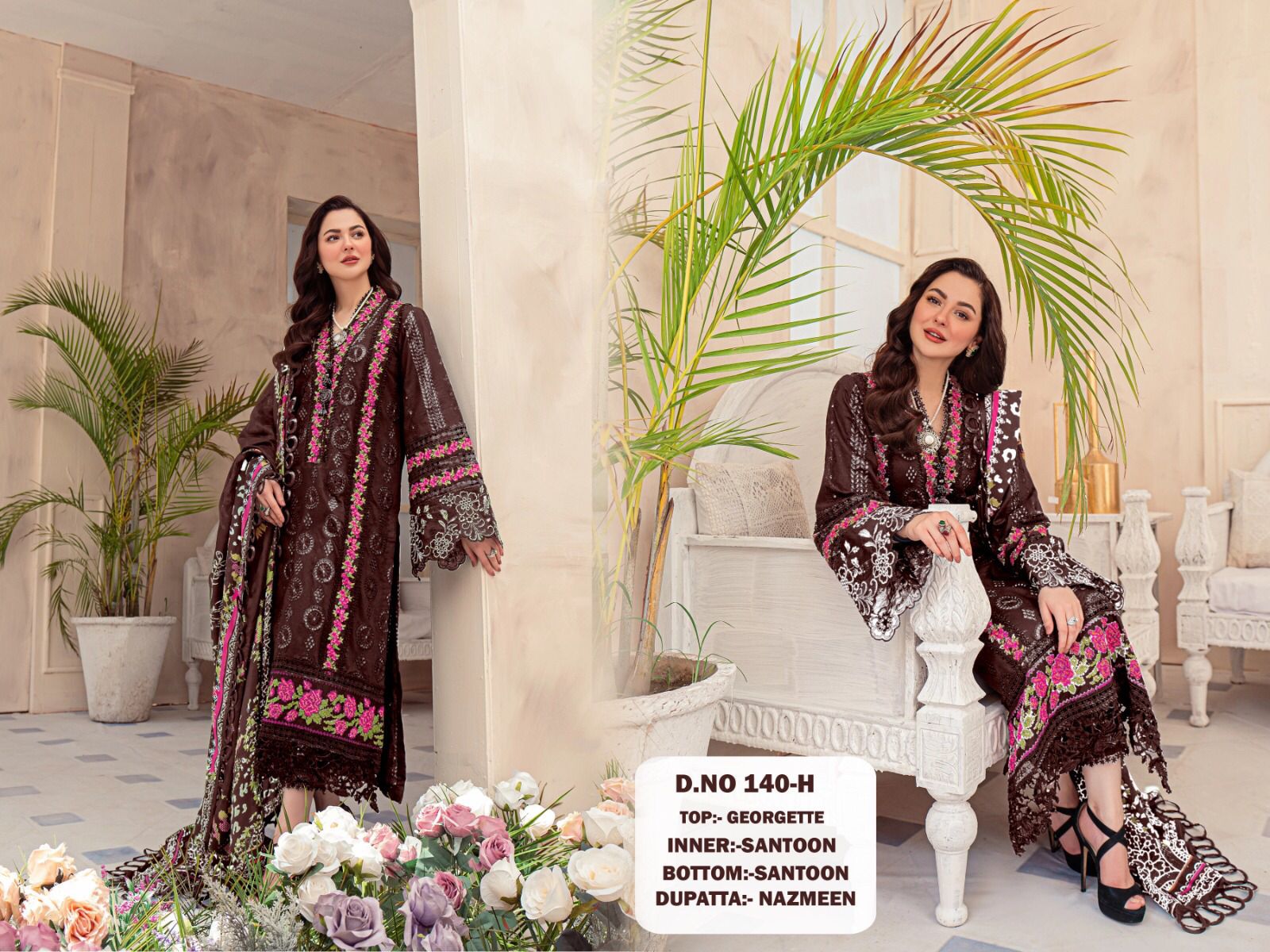 Kf 140 Embroiderd Designer Pakistani Suit (1099x05)