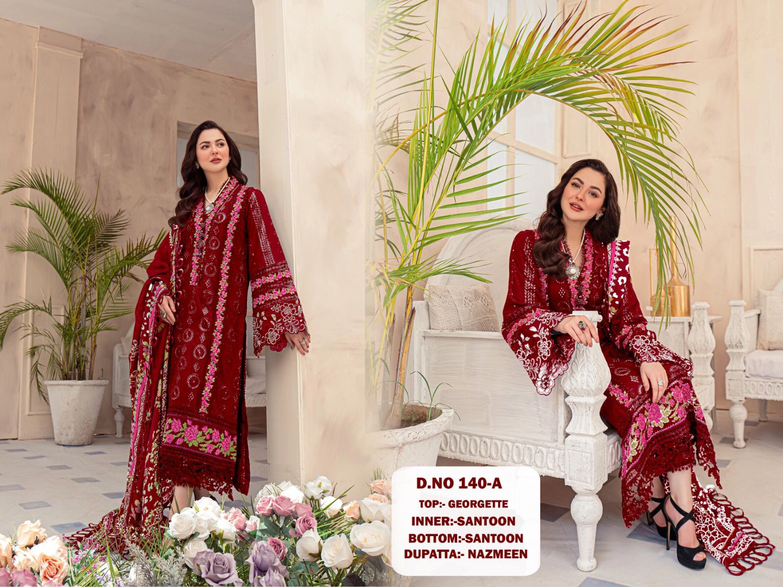 Kf 140 Embroiderd Designer Pakistani Suit (1099x05)