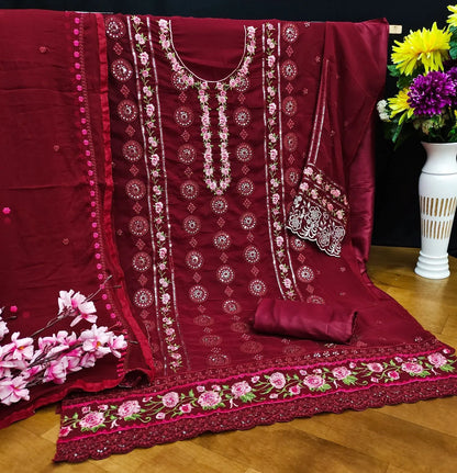 Kf 140 Embroiderd Designer Pakistani Suit (1099x05)