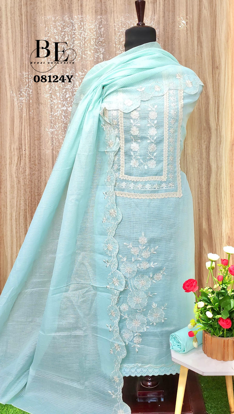 Party Wear Kota Check With Work Salwer Suit