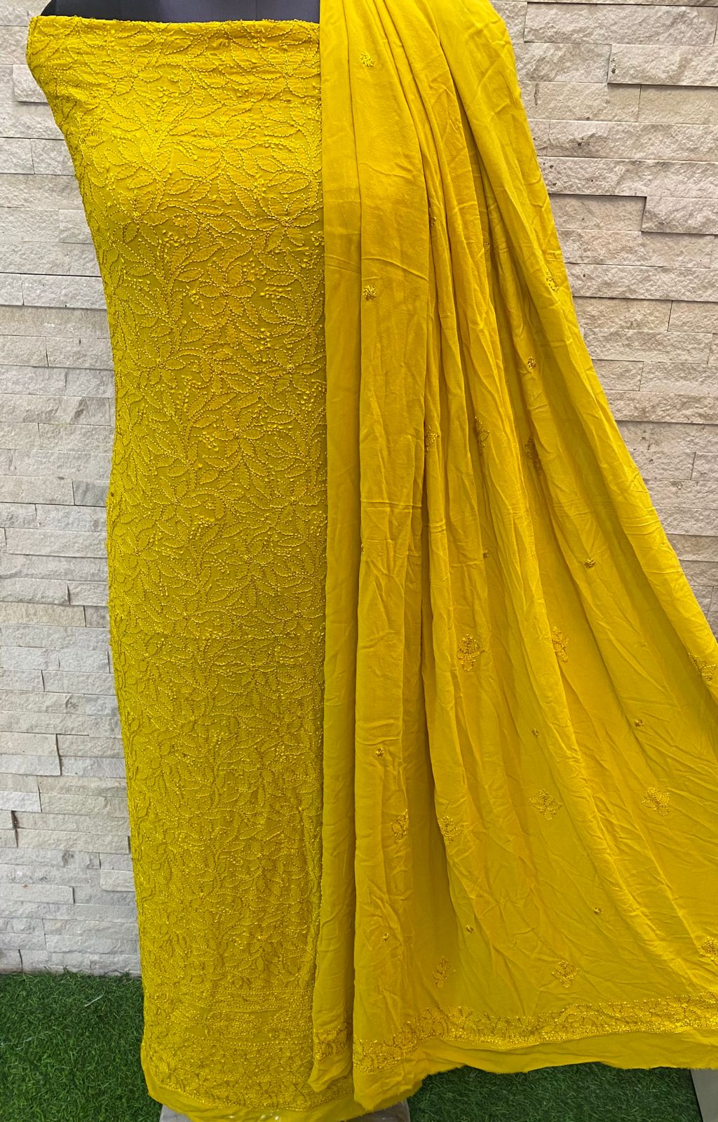 Beautiful Designer Pure Viscose Georgette Lucknowi Chikankari Suit