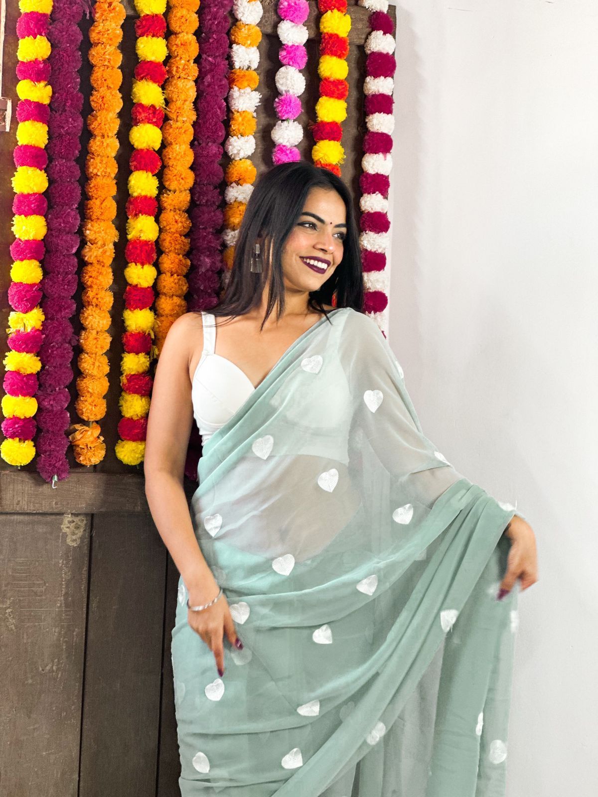 Beautiful Designer Pure Georgette Saree