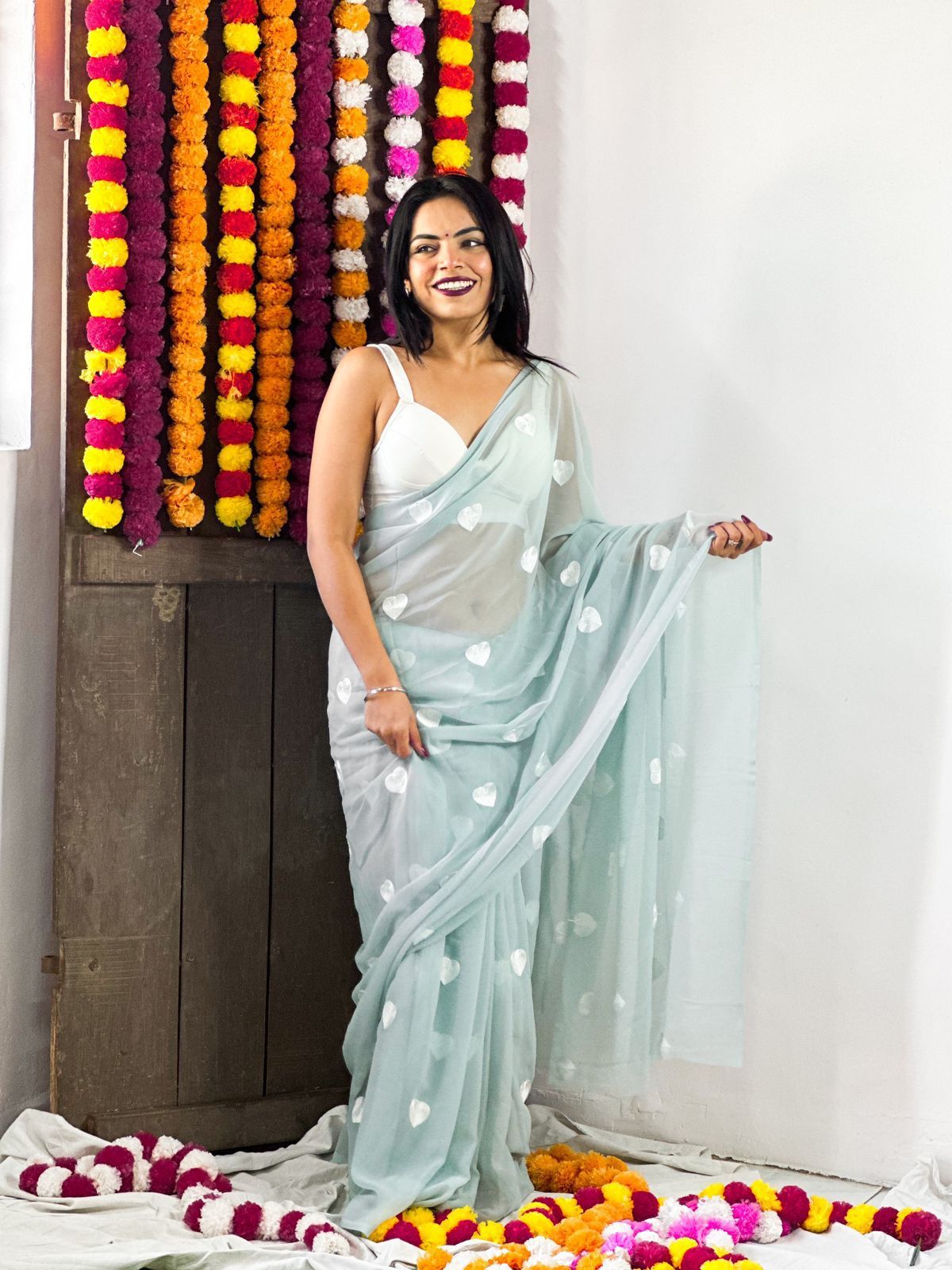 Beautiful Designer Pure Georgette Saree
