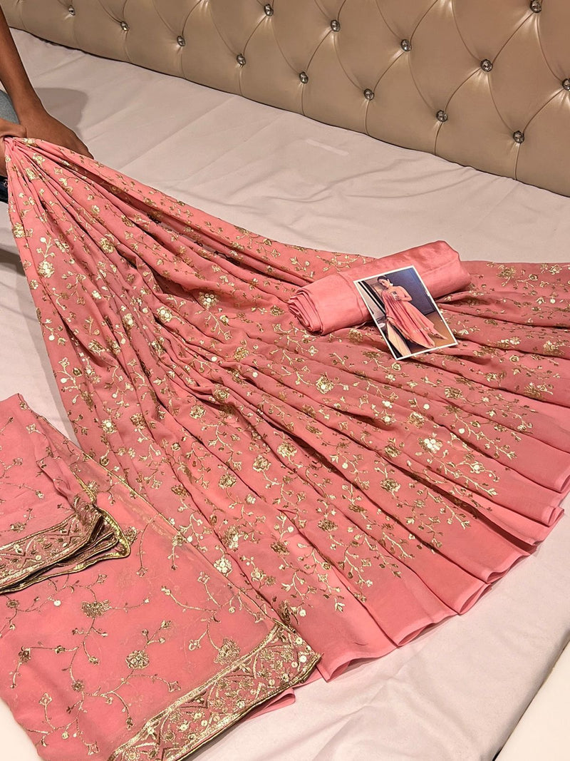 Beautiful Designer Anarkali Georgette Salwar Suit