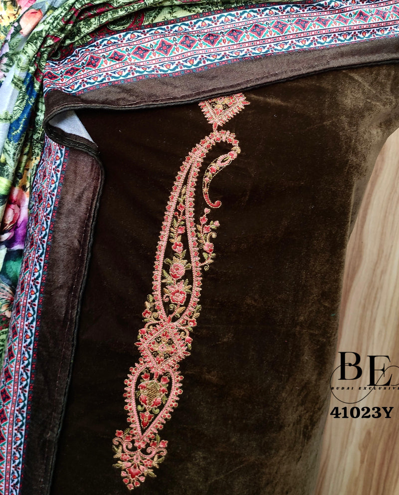 Beautiful Designer Winter Special Pure Velvet Salwar Suit