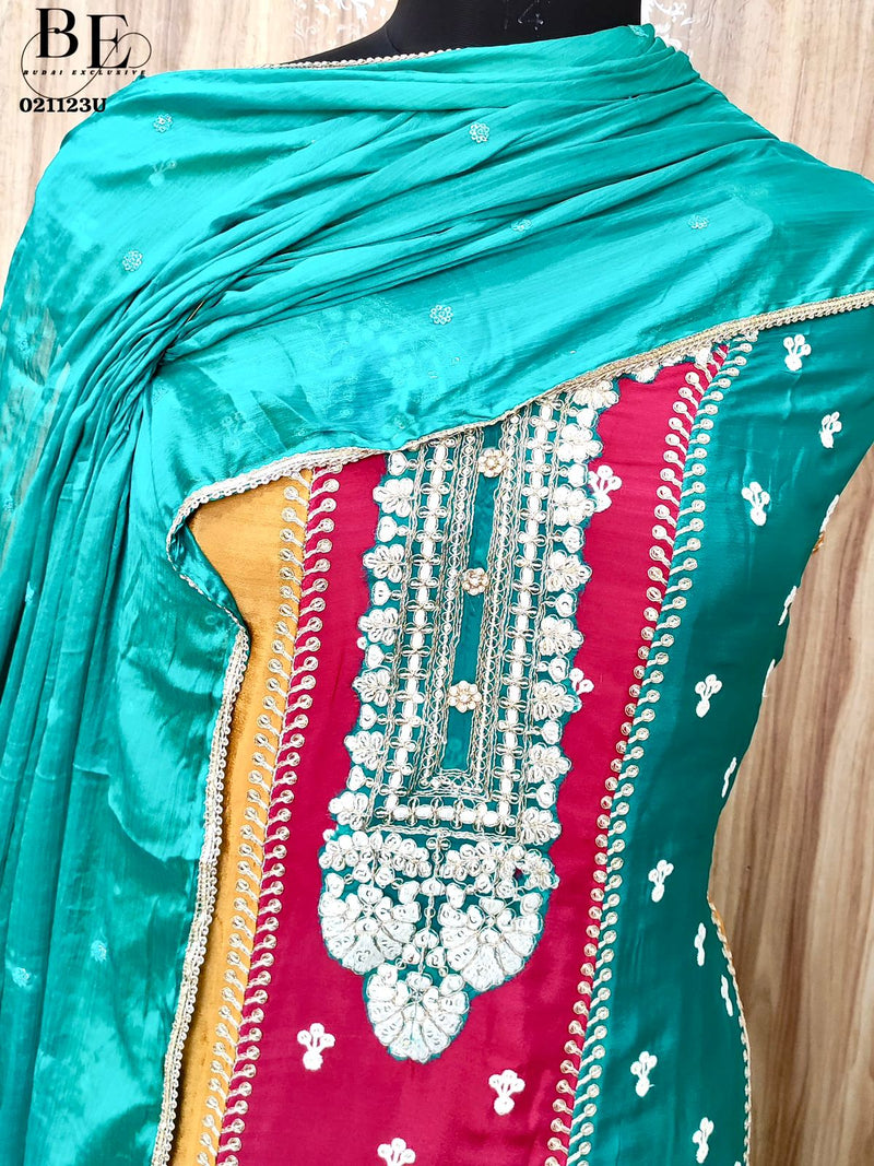 Beautiful Designer Pure Chinon Creap Salwar Suit