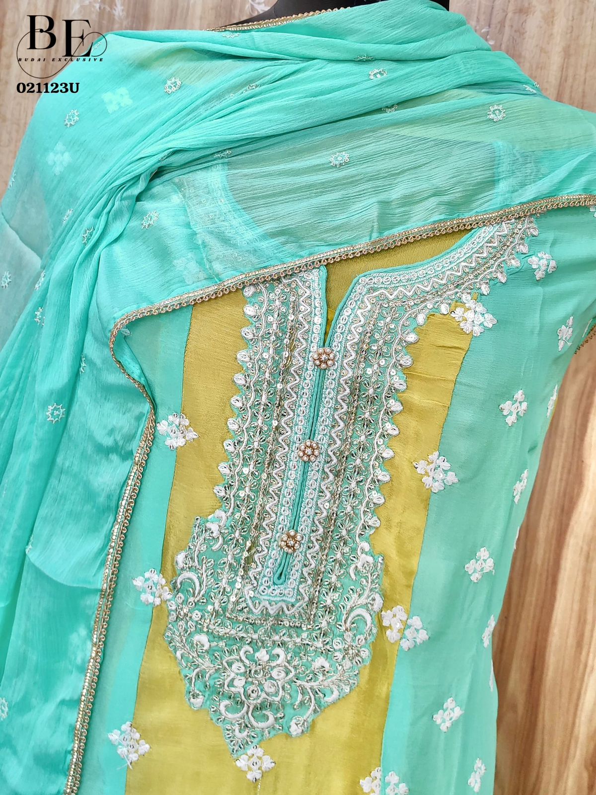 Beautiful Designer Pure Chinon Creap Salwar Suit