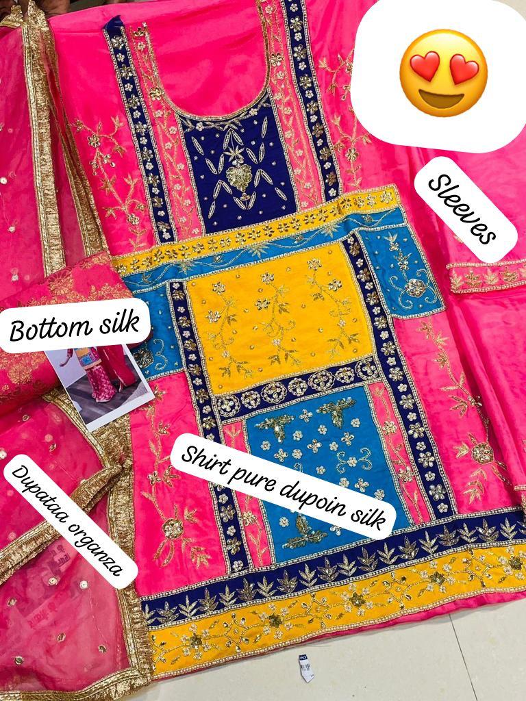 Beautiful Designer Pure Dupoin Salwar Suit