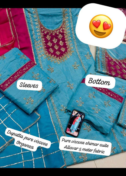 Beautiful Designer Pure Viscose Shinar Salwar Suit