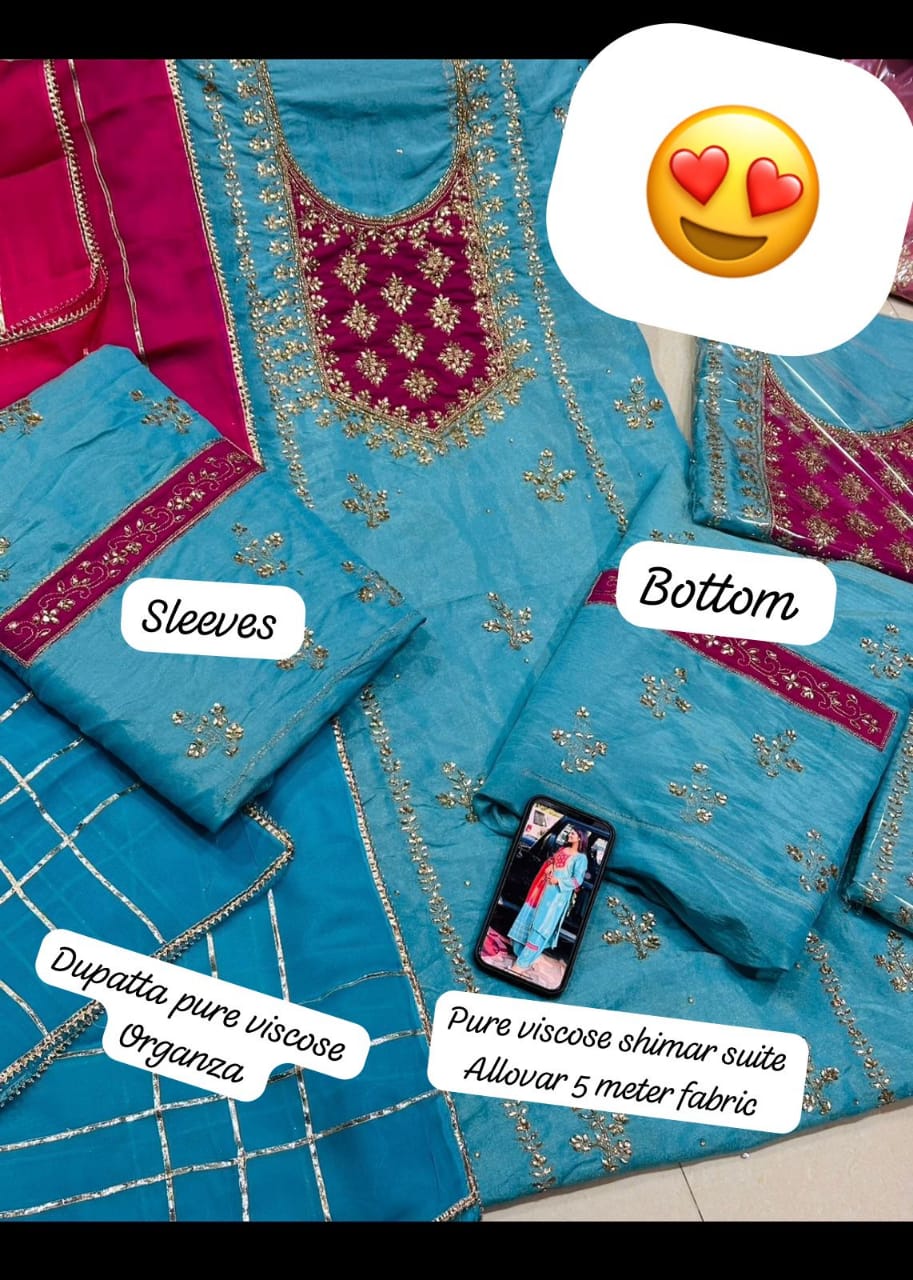 Beautiful Designer Pure Viscose Shinar Salwar Suit