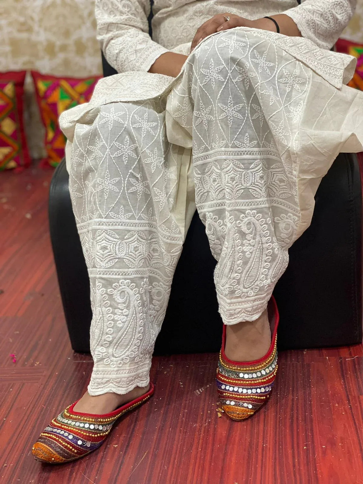 Beautiful Designer Chikankari Patiala Salwar Plazo