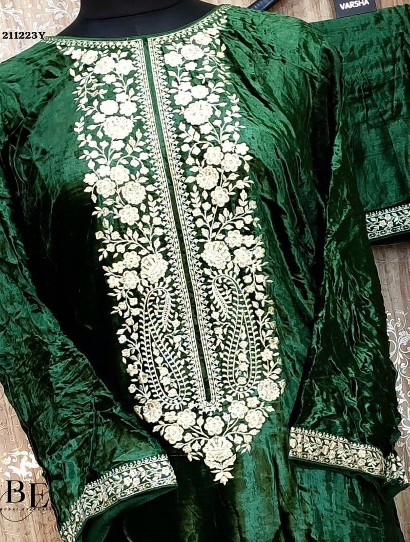 Beautiful Designer Pure Velvet Salwer Suit