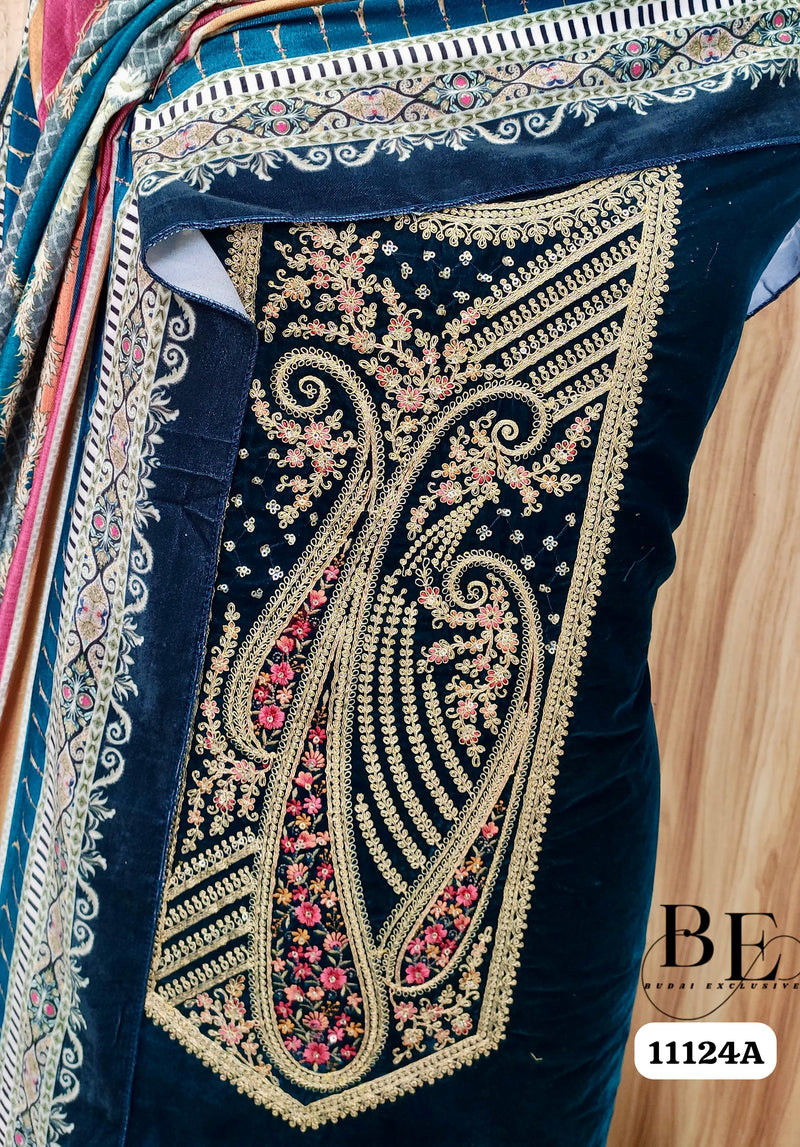 Beautiful Designer Pure Pure Velvet Salwer Suit