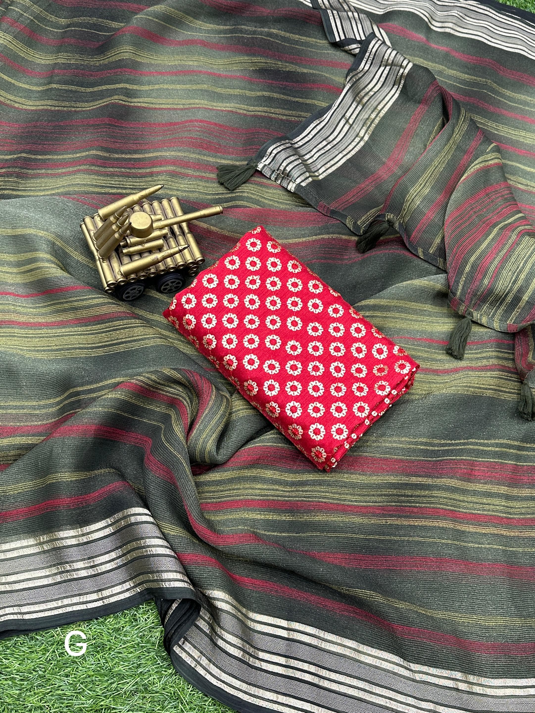 Beautiful Designer Sunaina Pure Chiffon Printed Saree