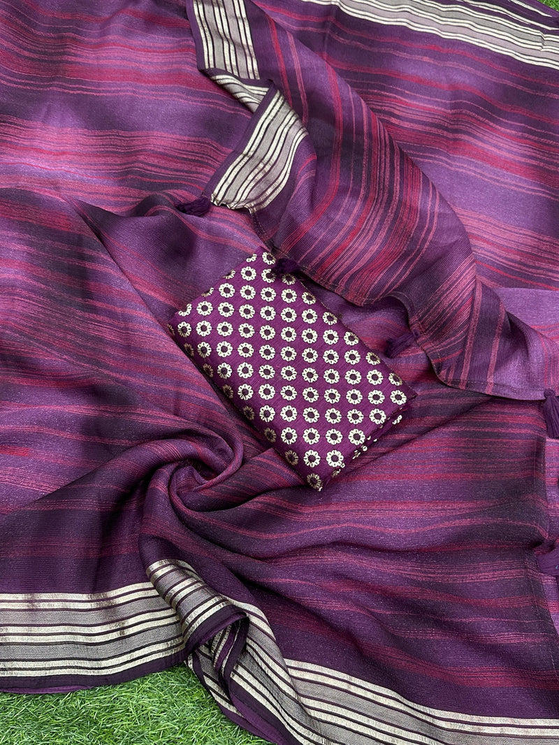 Beautiful Designer Sunaina Pure Chiffon Printed Saree