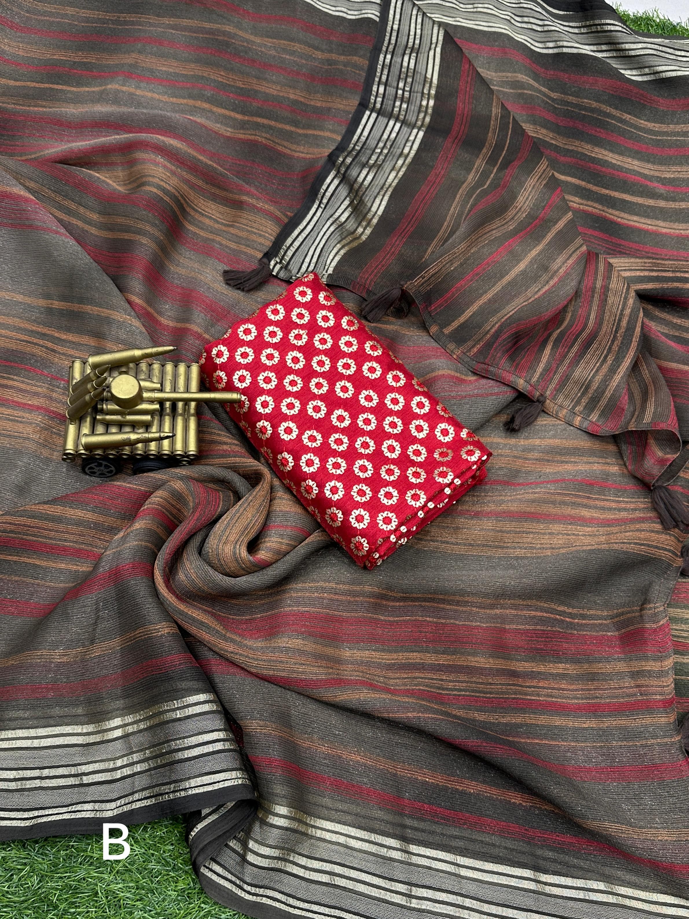 Beautiful Designer Sunaina Pure Chiffon Printed Saree